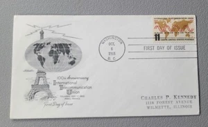 US FDC # 1274 International Telecommunication Union 1965. - Picture 1 of 6