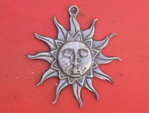 Große Dose/Silber Sonne Sonnenschein Glück Milagro Ex Voto - Bild 1 von 1
