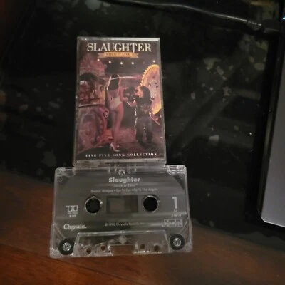 Slaughter Stick It Live (Cassette 1990 Chrysalis) VG-VG+ - Image 1 of 2