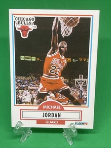 1990-91 Fleer - Michael Jordan #26 Black Line Under Biographical Information - Bild 1 von 2