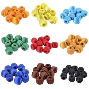 Silk Thread Beads Vintage Collection- 50 Beads ,Multicolor - Picture 1 of 1