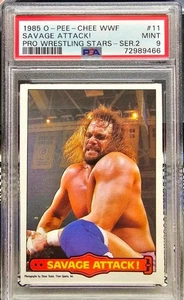 Randy Savage Savage Attack! 1985 O-Pee-Chee WWF Series 2 Rookie MINT #11 PSA 9 - Picture 1 of 1