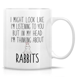 Funny Rabbit Lover Mug - Cute Rabbit Gift - 11 Oz Ceramic Coffee or Tea Cup -... - Picture 1 of 6