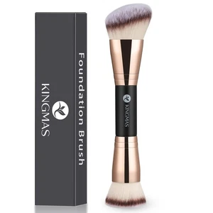 Cepillo de Maquillaje Base, Cepillo Kabuki Premium, Cepillo de Contorno Doble Extremo Fla... - Imagen 1 de 7