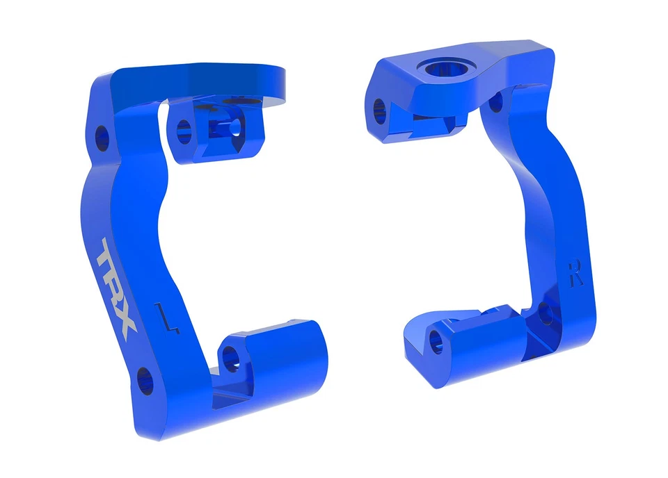 Traxxas 10733-BLUE Aluminum Caster Blocks (C-Hubs) Blue for Mini Maxx - Image 1 of 1