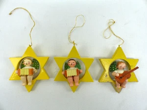 Wend & Kühn Engel mit Instrument sitzend auf Stern 8,5 cm - Picture 1 of 15