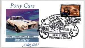 GREAT AMERICAN STAMP SHOW CELEBRATES PONY CARS, FDC ARTIST CHRIS CALLE SIGNED - Picture 1 of 1