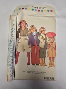 McCalls 5738 Childrens Sewing Pattern For Coat/Jacket Shirt Pants & Culottes Siz - Picture 1 of 5