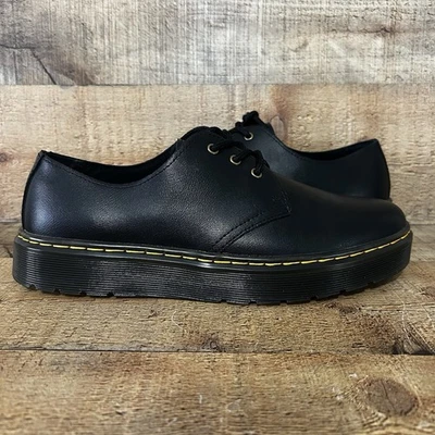 Dr Doc Martens Zavalalo Black Leather Shoes Women's Size 9 Mens Size 8 NEW - Image 1 of 4