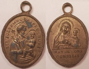 Médaille religieuse, Joseph, Jesus & Marie, 19° siècle !! - Picture 1 of 1