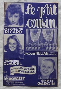 Alte Partitur / 1946 / LE P'TIT COUSIN, Jacques Hélian... - Bild 1 von 2