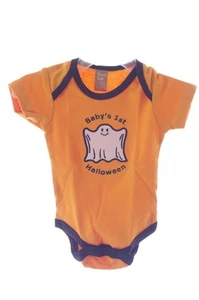 Babys My 1st First Halloween One Piece Shirt Top Orange Ghost 0-3 Months NB NEW - Picture 1 of 1