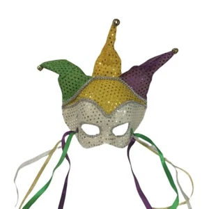 Musical Jester Eye mask with headband Eye Mask Masquerade Costume - Picture 1 of 1