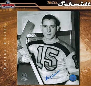 MILT SCHMIDT Signed Boston Bruins 8X10 Photo - 70223 - Picture 1 of 2