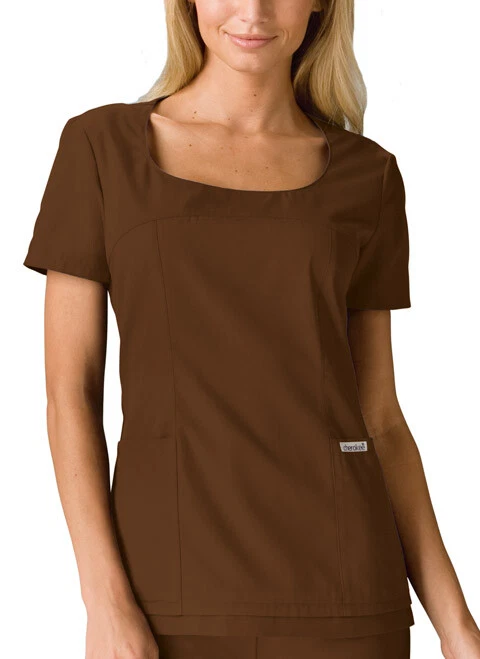 Cherokee Women's CHOCOLATE Scrubs Top 2696 CHCB - Image 1 of 1