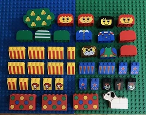 Lego Lot Of 40 Round Printed Brick Animal People Slopes Ronald McDonald Stripes - Picture 1 of 1