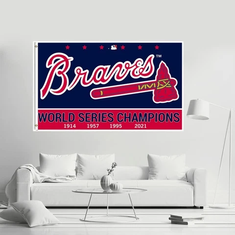 Atlanta Braves Flag Large 3x5 Banner Logo Baseball MLB  FREE SHIPPING Cover