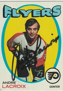 Andre LaCroix signed 1971-72 Topps card Philadelphia Flyers autograph - Picture 1 of 1