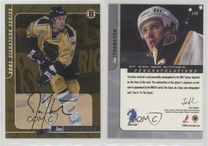 2000-01 ITG Be A Player Signature Series Auto Gold Joe Thornton #113 Auto