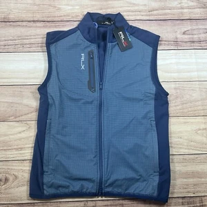 NWT RLX Ralph Lauren Golf Men’s Performance French Terry Vest Size S Blue 178$ - Imagen 1 de 11