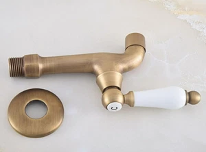 Antique Brass Kitchen Bathroom Outdoor Garden Mop Pool Faucet Water Tap sav312 - Picture 1 of 7
