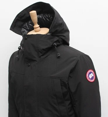 Jaqueta Masculina CANADA GOOSE Sanford Parka Down Puffer com Capuz Etiqueta Preta Tamanho P/M - Imagem 1 de 4