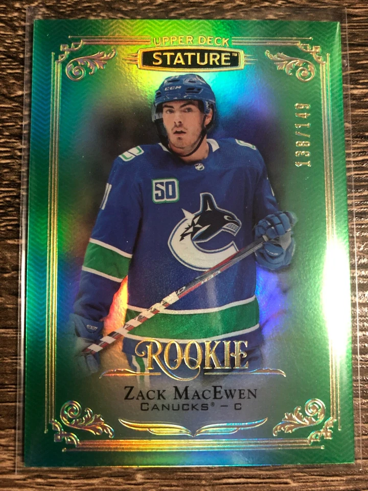 ZACK MacEWEN 2019-20 UD Stature GREEN Rookie #138/149 #161 - Image 1 of 1