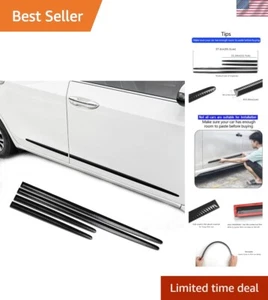 Bright Black 4PCS Automotive Molding Trim for Dents and Scratches Prevention - Picture 1 of 9