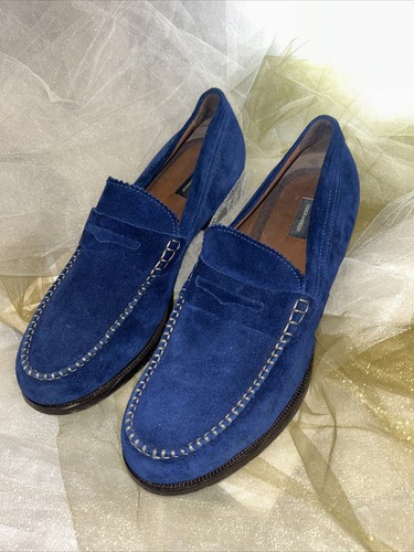 DSQUARED2 DSQUARED 2 mocassini blu scamosciati uomo taglia 8 scarpe eleganti