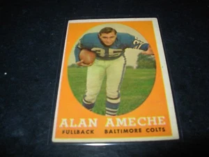 1958 Topps Fútbol #12 Alan "El Caballo" Ameche Baltimore Colts - Imagen 1 de 2