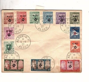 Algeria Alger French First Day cover 1927 FDC Complete Stamp Set B1-11 (aa3 - Picture 1 of 1