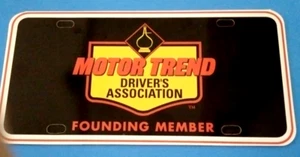 NOS MOTOR TREND Driver's Association Founding Member License Plate NEVER MOUNTED - Picture 1 of 2