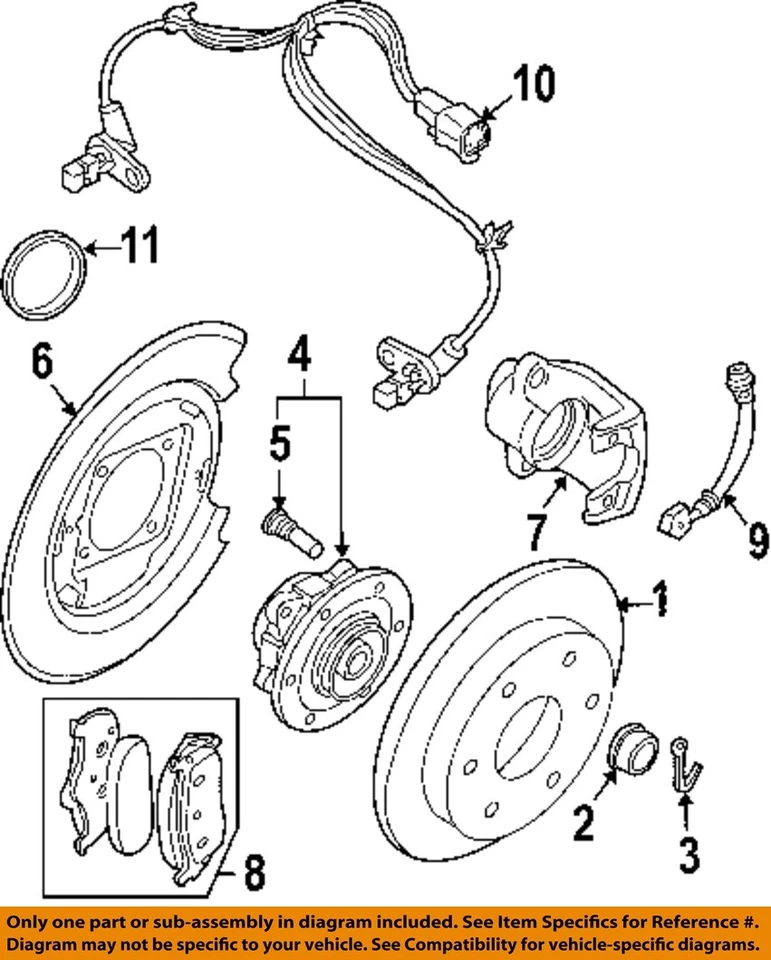 Componentes de freno de suspensión trasera Nissan OEM 95-25 200SX - Perno de rueda 4322241B0A Foto 1 de 1