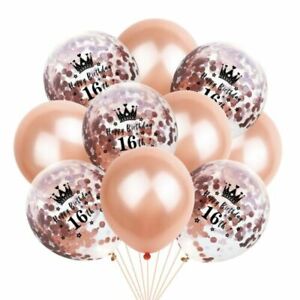 Rose Gold Age Balloons 16th/18th/21st/30th/40th/50th/No Age