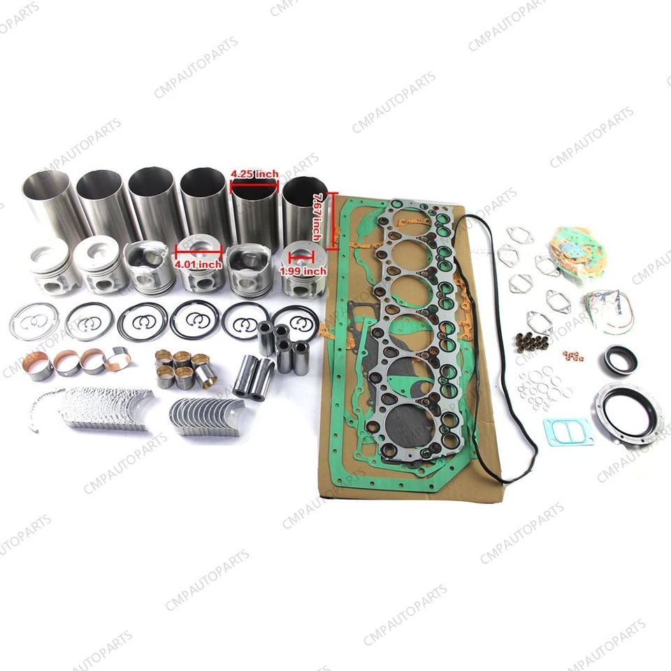 6D34 6D34T Engine Rebuild Kit STD For Mitsubishi Fuso FH Truck Kobelco Excavator - Image 1 of 4