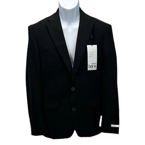 Bar III Slim Fit Wrinkle Resistant Wool Blend Suit Jacket - Black - size 38S - Picture 1 of 8