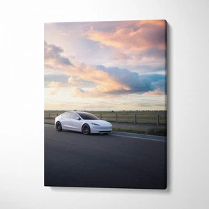 Tesla Model 3 Highland High Resolution Museum Quality Vertical Canvas Print #002 - Picture 1 of 14