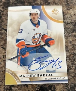 2024-25 SP Authentic Gold Limited Auto Mathew Barzal #91 AU - Picture 1 of 2