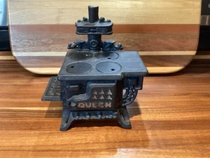 Vintage Miniatur Königin Gusseisen Replik Spielzeug Ofen Verkäufer Probe 6,5" USA - Bild 1 von 21