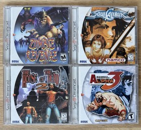 Sega Dreamcast Games Lot of 3 - Soul Calibur Zombie Revenge Street Fighter 3