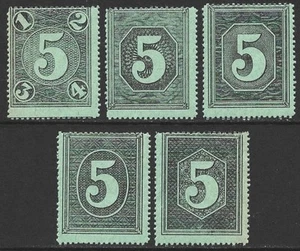 GB Church of Scotland 1890 Reward Cinderellas | Series 1 Black on Green. Gummed - Picture 1 of 2
