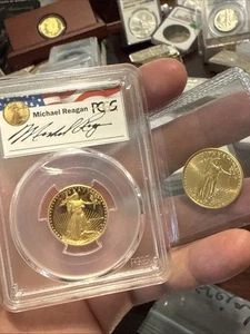 2x 1/4 Oz 1988 Reagan Signed $10 Gold PCGS PR69 DCAM + 1/4 Oz 2020 $10 Gold - Picture 1 of 8