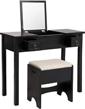 VASAGLE Vanity Set with Flip Top Mirror Makeup Dressing Table Writing Desk with 