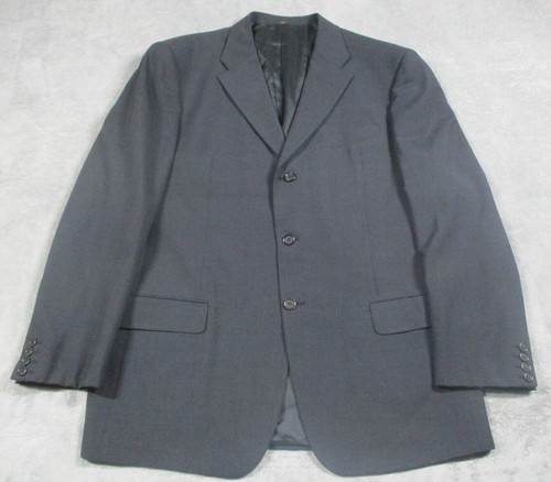 Cappotto Giacca Blu Valentino Roma Uomo 3 Bottoni Doppia Bottone 54R Seta Italia In perfette condizioni