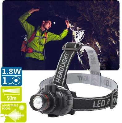 ENERGMIX LED Stirnlampe Kopflampe Kopfleuchte einstellbar 3x AAA Batterie