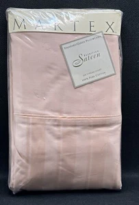 Vintage Martex Standard Queen Kissenbezug Paar Patriziersatin 225 Fäden Neu - Bild 1 von 5