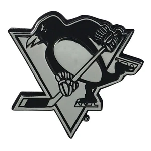 Fanmats NHL Pittsburgh Penguins Diecast 3D Chrome Emblem Car Truck - Picture 1 of 1
