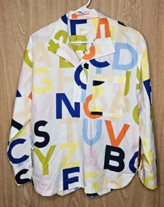 Anthropologie Maeve Breezy Pullover Top Letters Sz SMALL NWT $98 Msrp - Picture 1 of 3