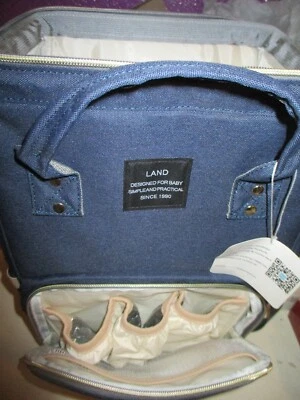 NEW Halova Land Multifunction Backpack Mommy Baby Diaper/Baby Bag Navy - Image 1 of 3