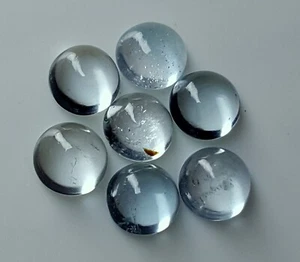 7,70 Karat 100 % Natürlicher Aquamarin Runde Smoothies Cabochons Edelsteine Posten AQ-5 - Bild 1 von 3